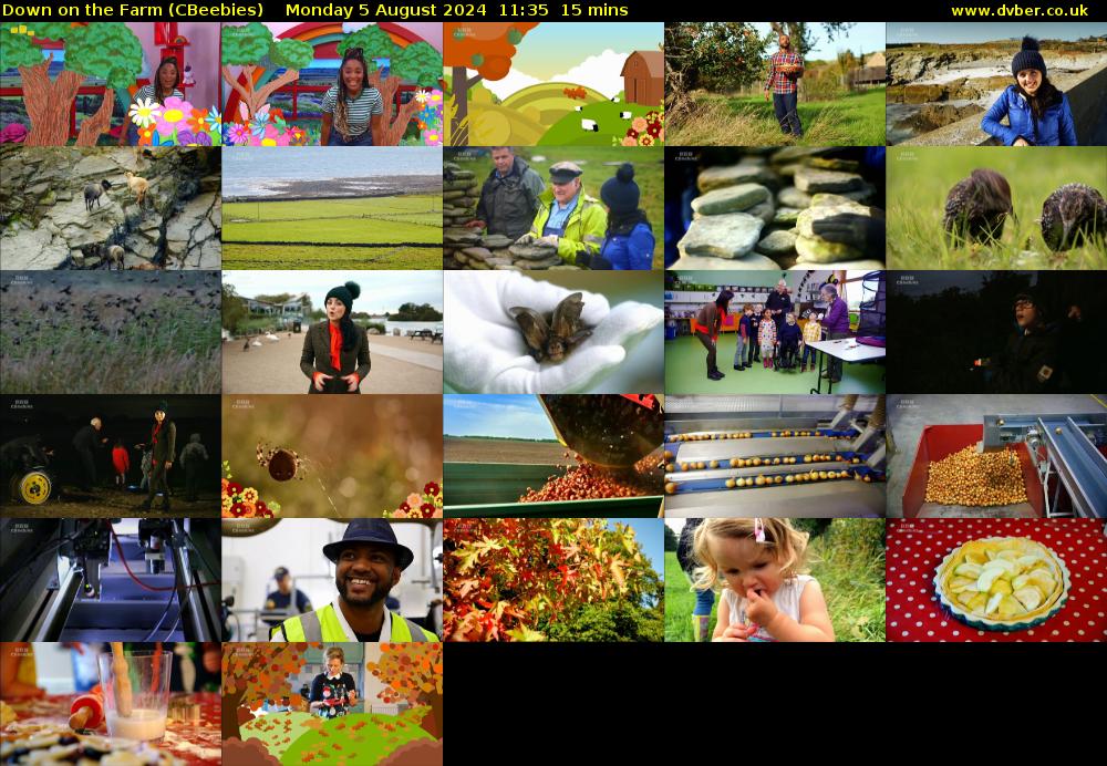 Down on the Farm (CBeebies) Monday 5 August 2024 11:35 - 11:50