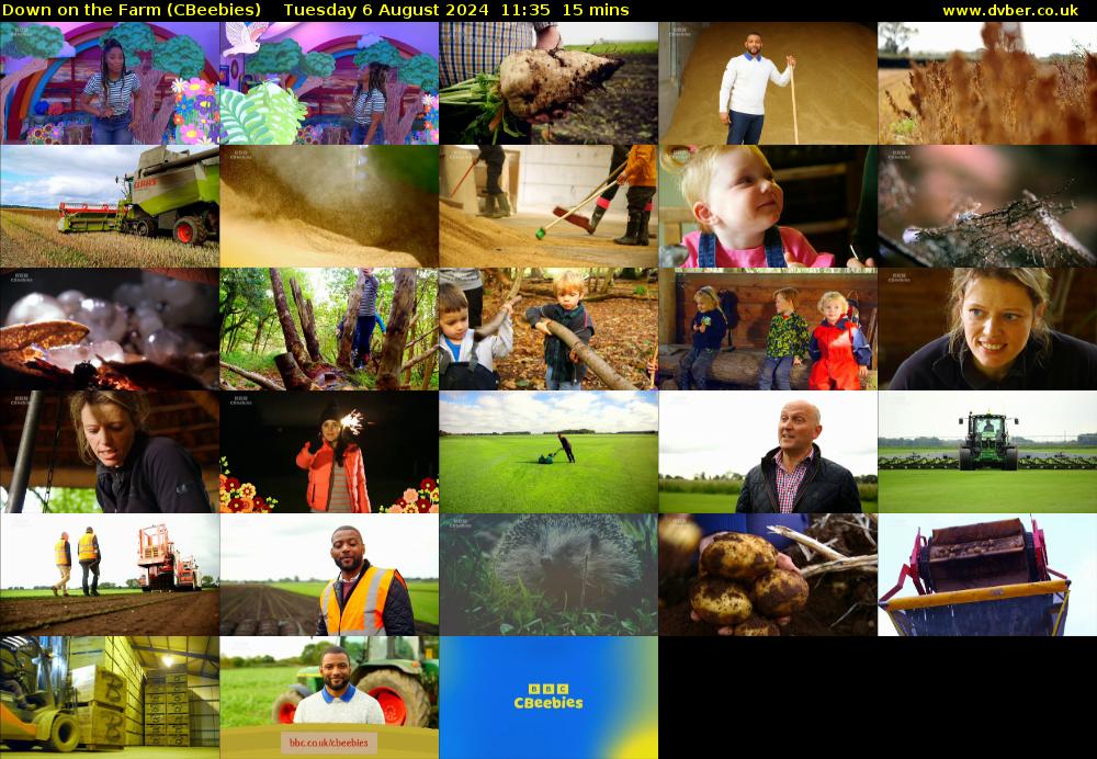 Down on the Farm (CBeebies) Tuesday 6 August 2024 11:35 - 11:50