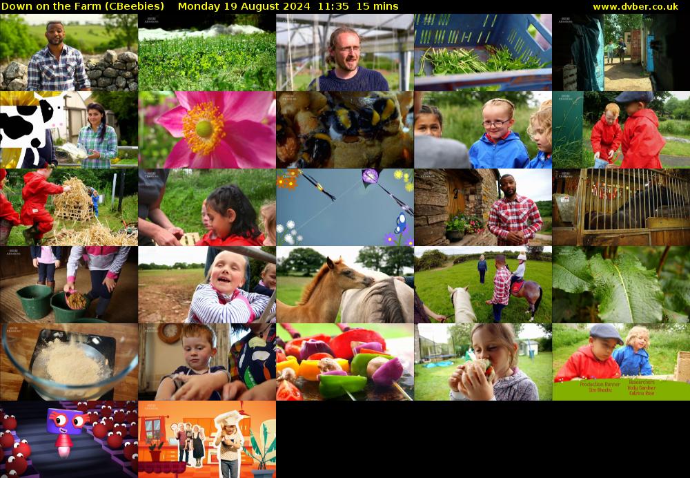Down on the Farm (CBeebies) Monday 19 August 2024 11:35 - 11:50