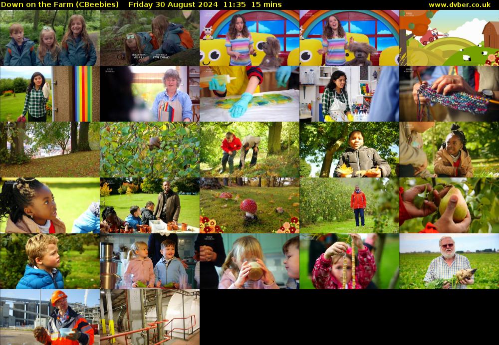Down on the Farm (CBeebies) Friday 30 August 2024 11:35 - 11:50