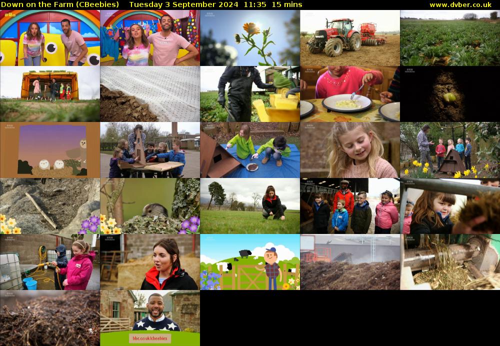 Down on the Farm (CBeebies) Tuesday 3 September 2024 11:35 - 11:50