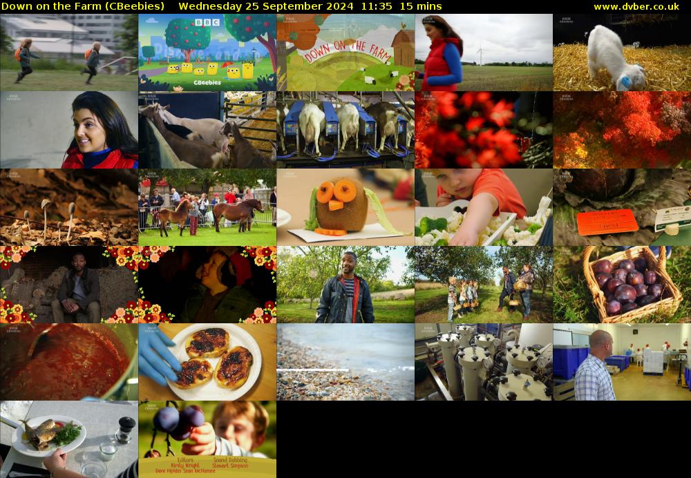 Down on the Farm (CBeebies) Wednesday 25 September 2024 11:35 - 11:50