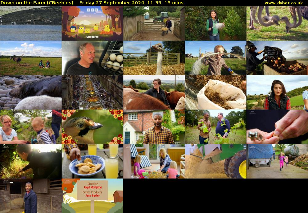 Down on the Farm (CBeebies) Friday 27 September 2024 11:35 - 11:50