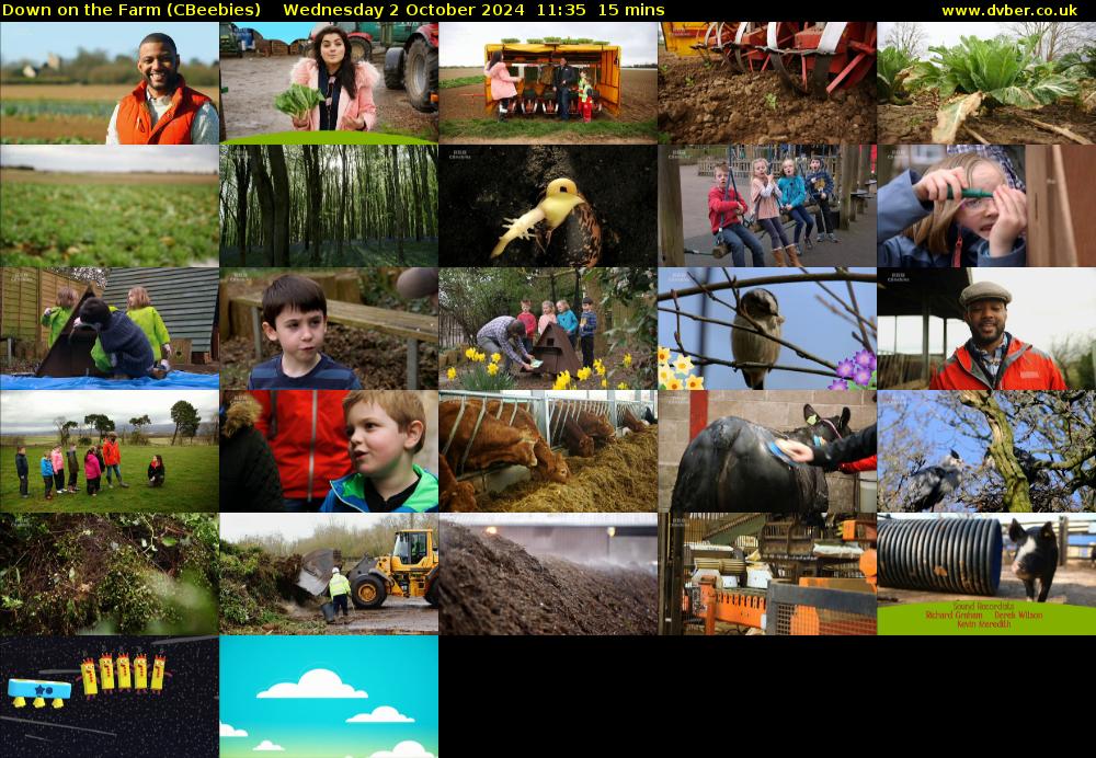 Down on the Farm (CBeebies) Wednesday 2 October 2024 11:35 - 11:50