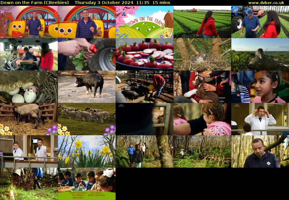 Down on the Farm (CBeebies) Thursday 3 October 2024 11:35 - 11:50