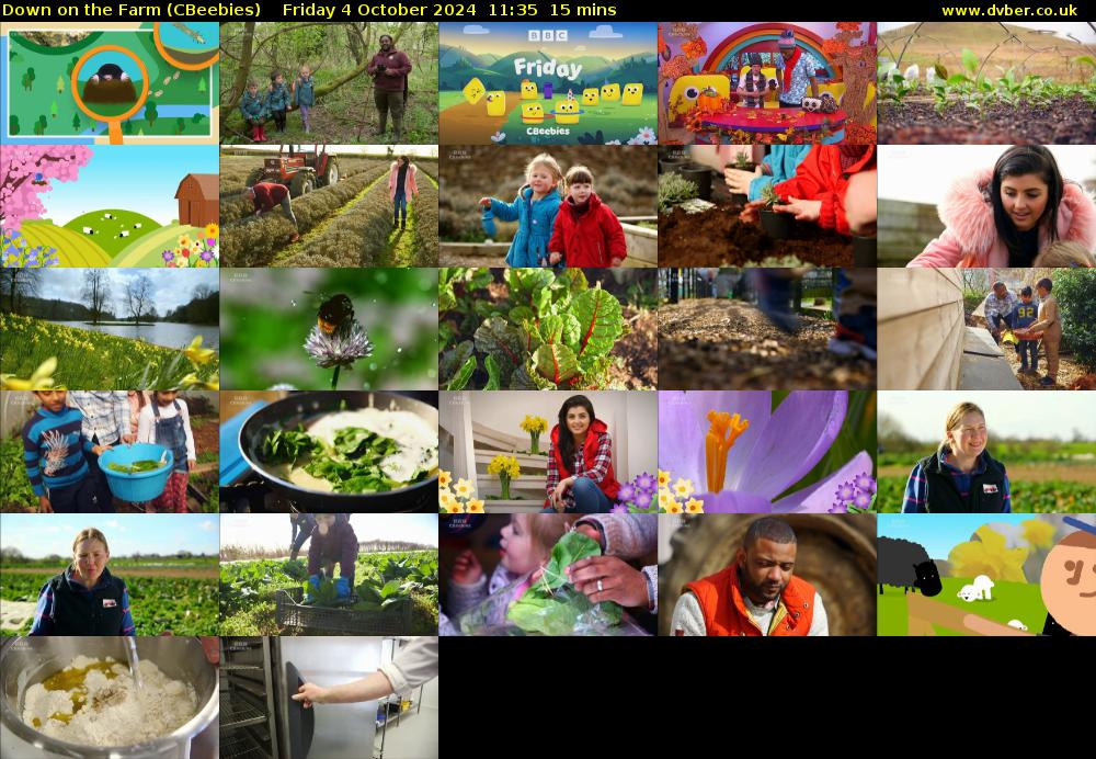 Down on the Farm (CBeebies) Friday 4 October 2024 11:35 - 11:50