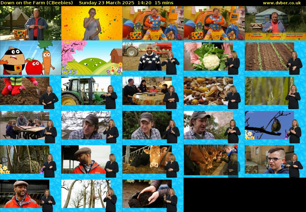 Down on the Farm (CBeebies) Sunday 23 March 2025 14:20 - 14:35