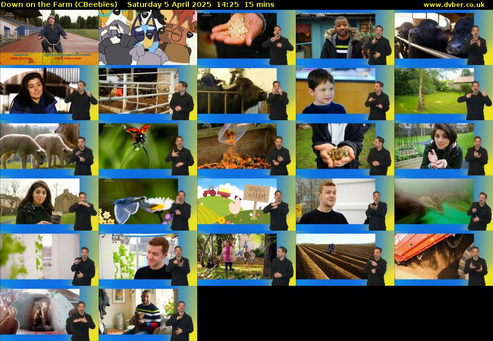 Down on the Farm (CBeebies) Saturday 5 April 2025 14:25 - 14:40