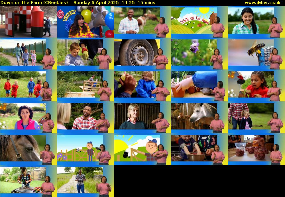 Down on the Farm (CBeebies) Sunday 6 April 2025 14:25 - 14:40