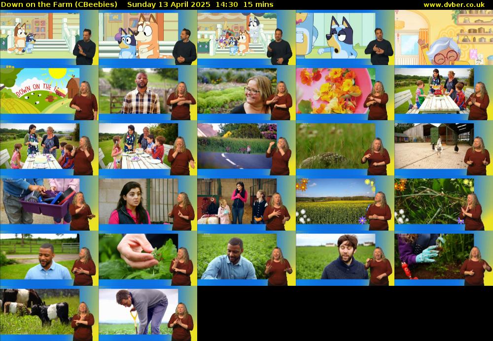 Down on the Farm (CBeebies) Sunday 13 April 2025 14:30 - 14:45
