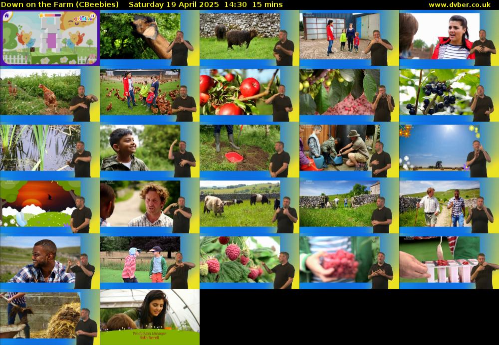 Down on the Farm (CBeebies) Saturday 19 April 2025 14:30 - 14:45