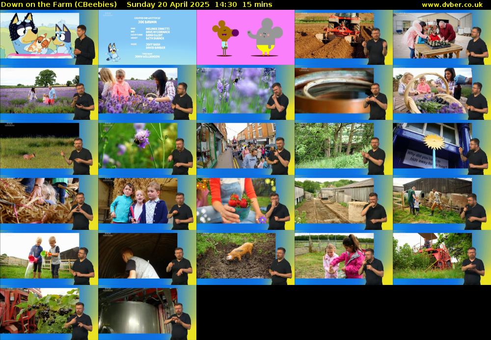 Down on the Farm (CBeebies) Sunday 20 April 2025 14:30 - 14:45