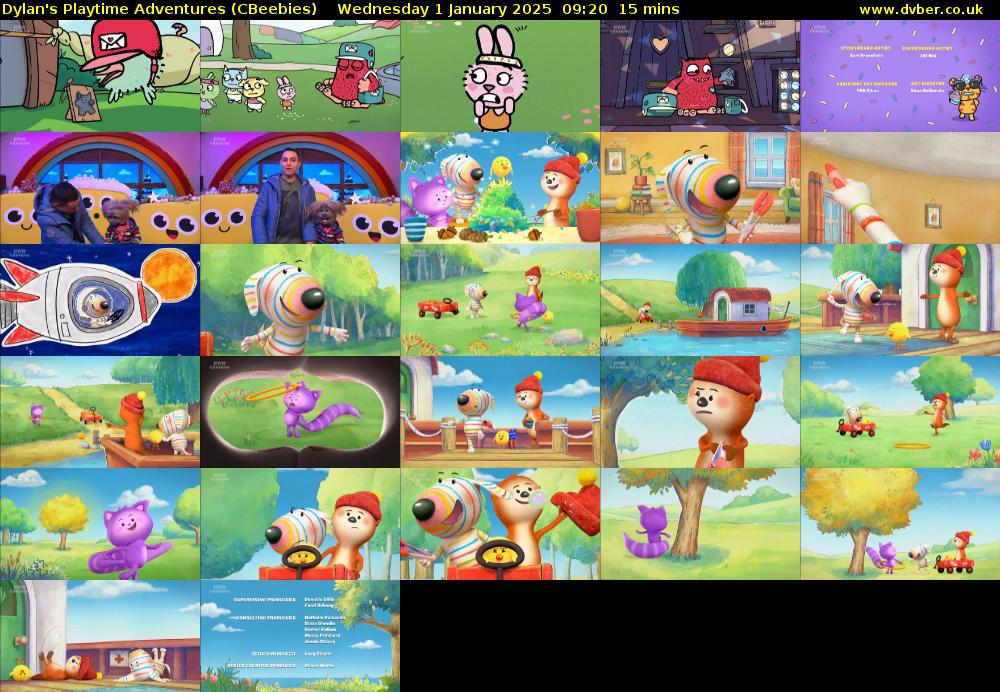 Dylan's Playtime Adventures (CBeebies) Wednesday 1 January 2025 09:20 - 09:35