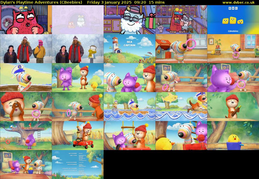 Dylan's Playtime Adventures (CBeebies) Friday 3 January 2025 09:20 - 09:35
