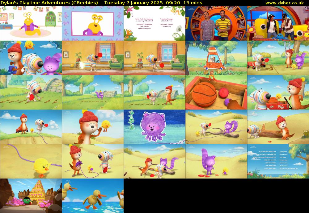 Dylan's Playtime Adventures (CBeebies) Tuesday 7 January 2025 09:20 - 09:35