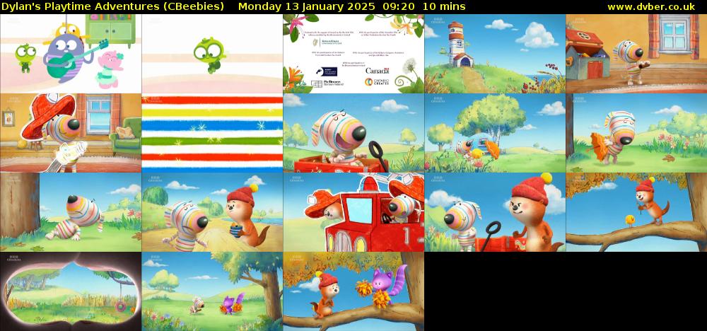 Dylan's Playtime Adventures (CBeebies) Monday 13 January 2025 09:20 - 09:30