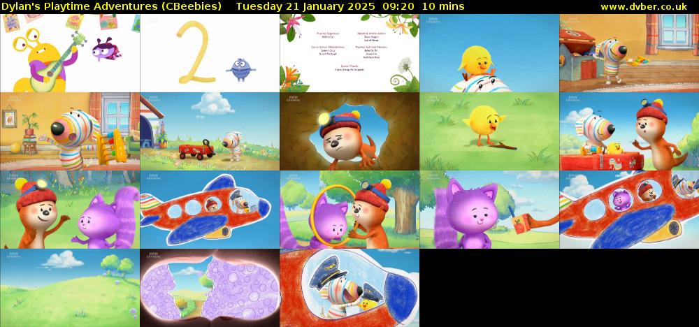 Dylan's Playtime Adventures (CBeebies) Tuesday 21 January 2025 09:20 - 09:30