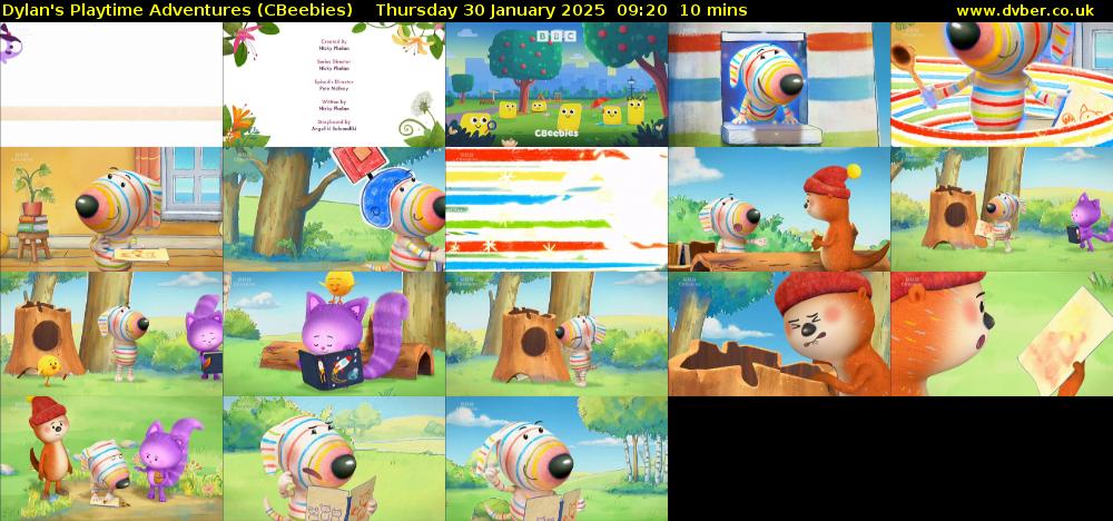 Dylan's Playtime Adventures (CBeebies) Thursday 30 January 2025 09:20 - 09:30