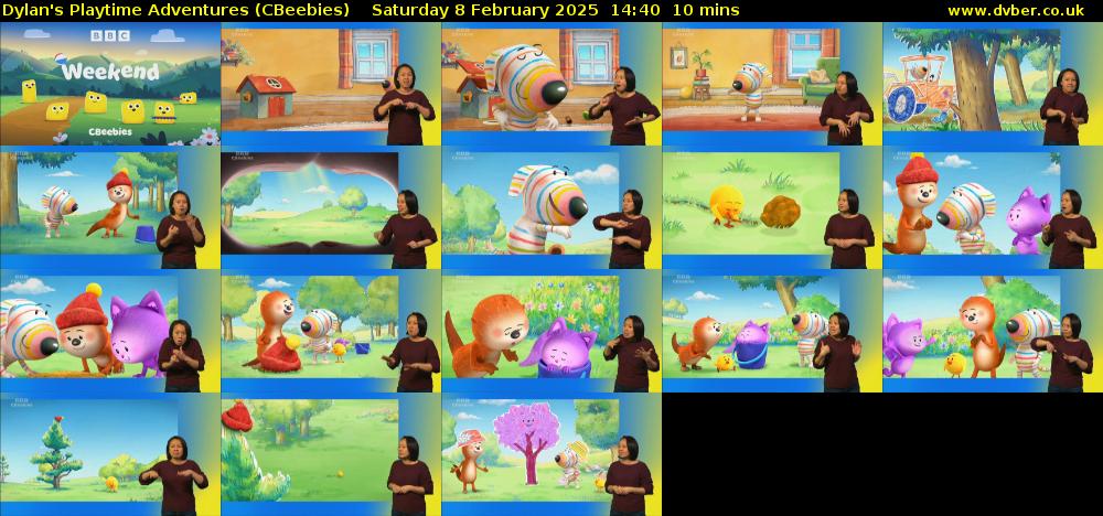 Dylan's Playtime Adventures (CBeebies) Saturday 8 February 2025 14:40 - 14:50