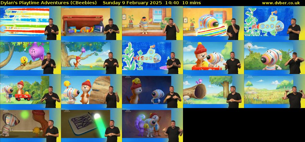 Dylan's Playtime Adventures (CBeebies) Sunday 9 February 2025 14:40 - 14:50