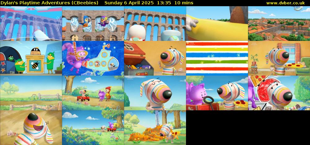Dylan's Playtime Adventures (CBeebies) Sunday 6 April 2025 13:35 - 13:45