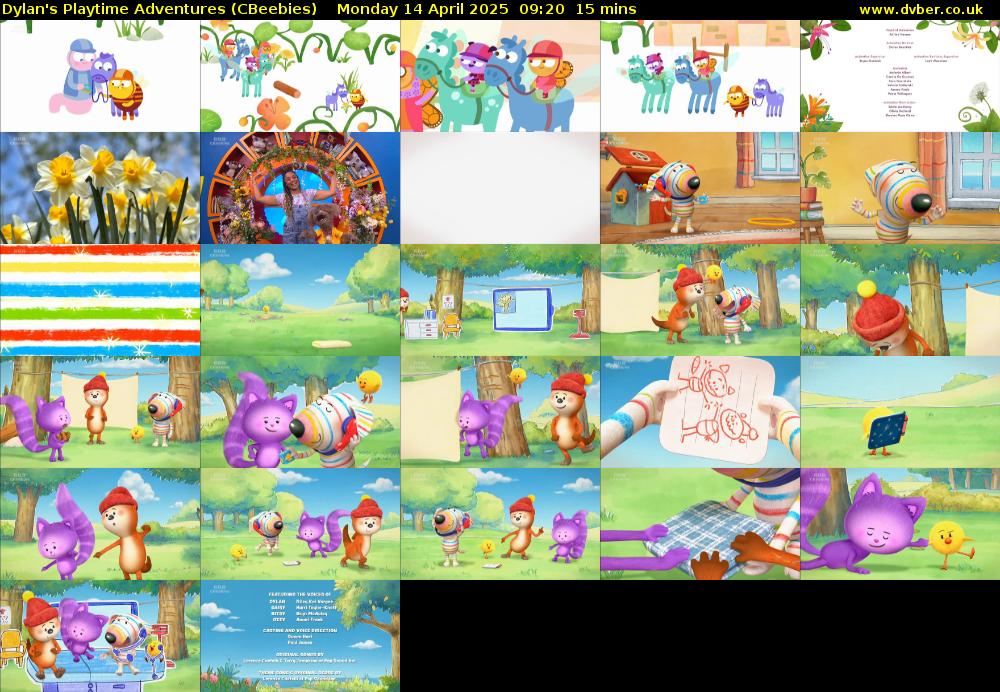 Dylan's Playtime Adventures (CBeebies) Monday 14 April 2025 09:20 - 09:35