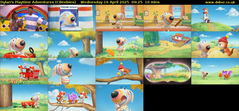 Dylan's Playtime Adventures (CBeebies) Wednesday 16 April 2025 09:25 - 09:35