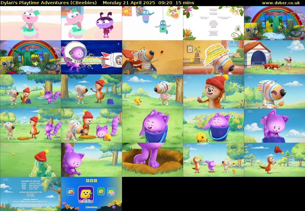 Dylan's Playtime Adventures (CBeebies) Monday 21 April 2025 09:20 - 09:35