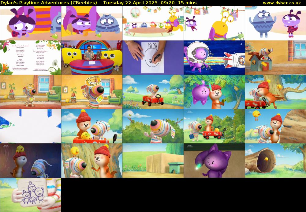 Dylan's Playtime Adventures (CBeebies) Tuesday 22 April 2025 09:20 - 09:35