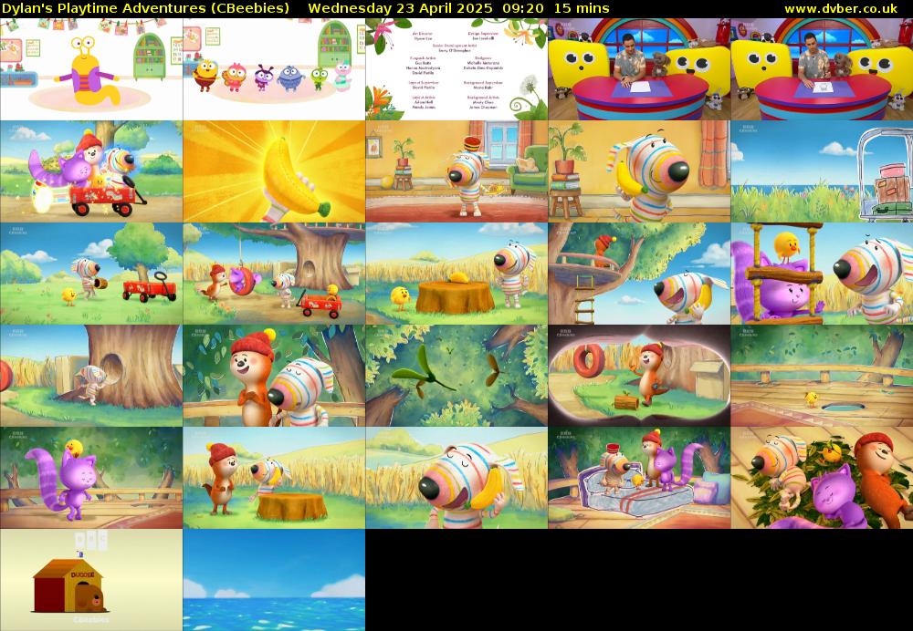 Dylan's Playtime Adventures (CBeebies) Wednesday 23 April 2025 09:20 - 09:35