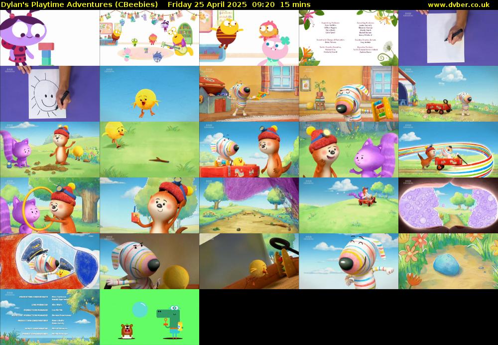 Dylan's Playtime Adventures (CBeebies) Friday 25 April 2025 09:20 - 09:35