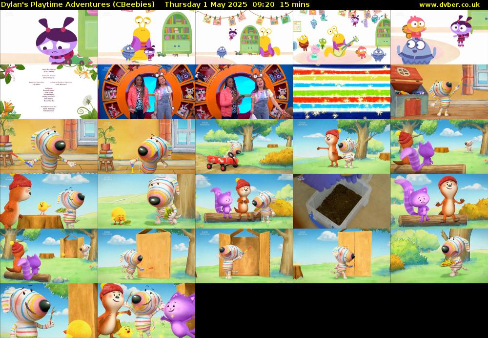 Dylan's Playtime Adventures (CBeebies) Thursday 1 May 2025 09:20 - 09:35