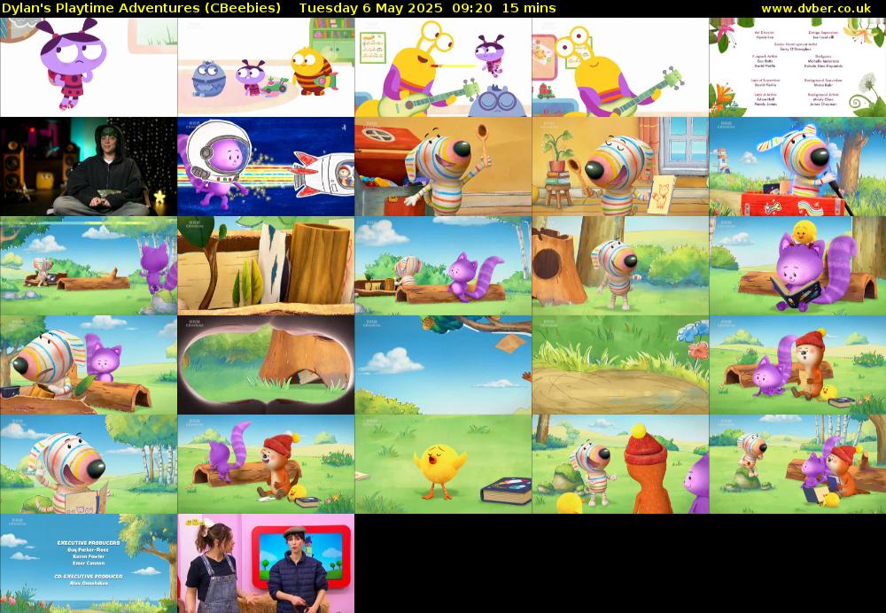 Dylan's Playtime Adventures (CBeebies) Tuesday 6 May 2025 09:20 - 09:35