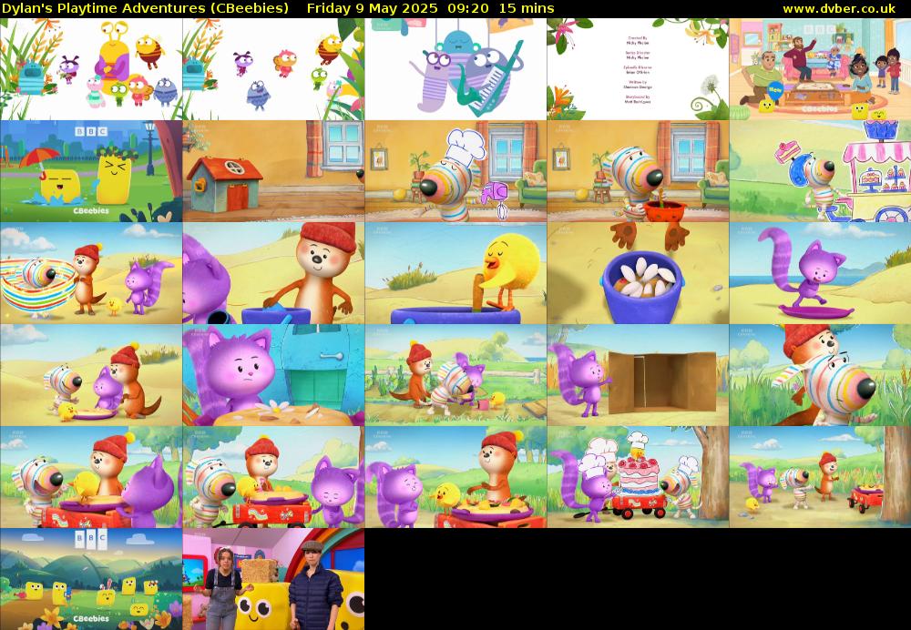 Dylan's Playtime Adventures (CBeebies) Friday 9 May 2025 09:20 - 09:35
