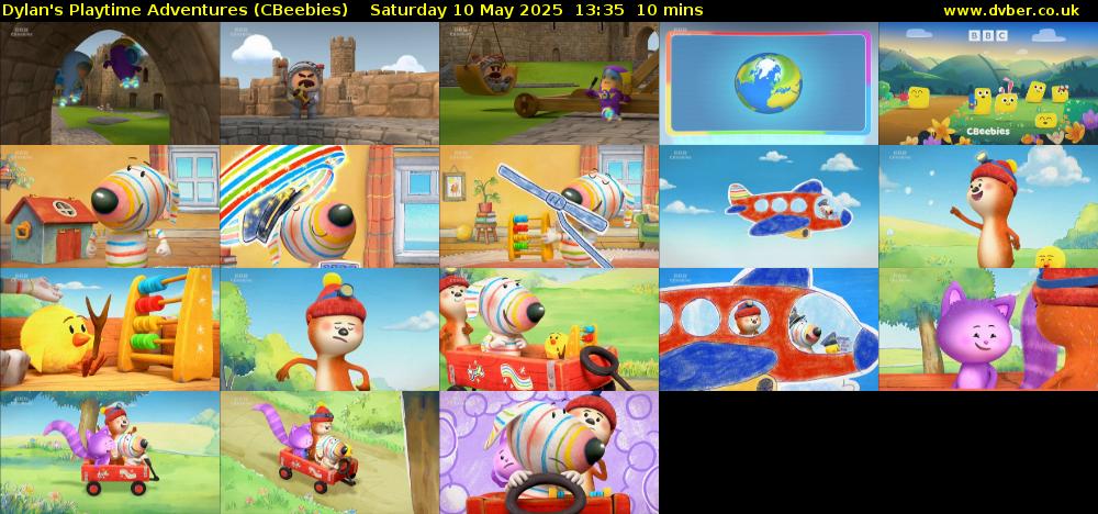 Dylan's Playtime Adventures (CBeebies) Saturday 10 May 2025 13:35 - 13:45