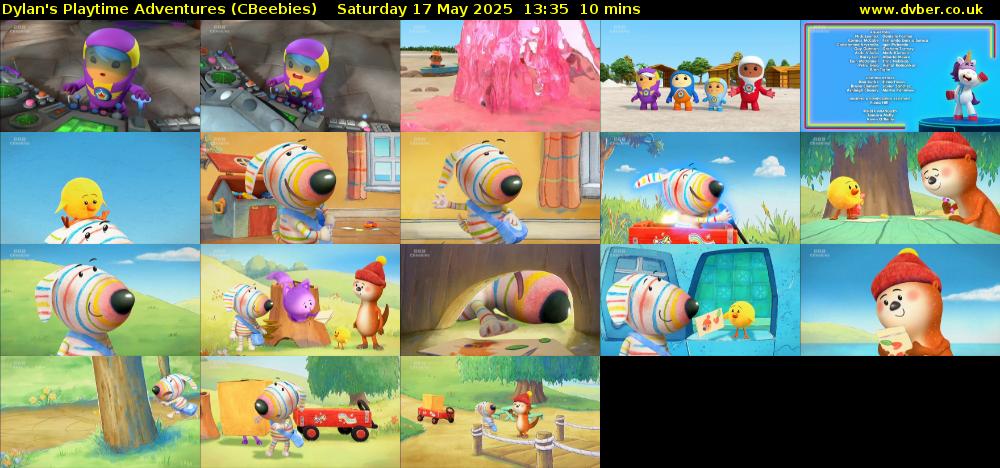 Dylan's Playtime Adventures (CBeebies) Saturday 17 May 2025 13:35 - 13:45