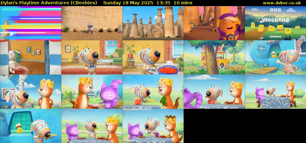 Dylan's Playtime Adventures (CBeebies) Sunday 18 May 2025 13:35 - 13:45