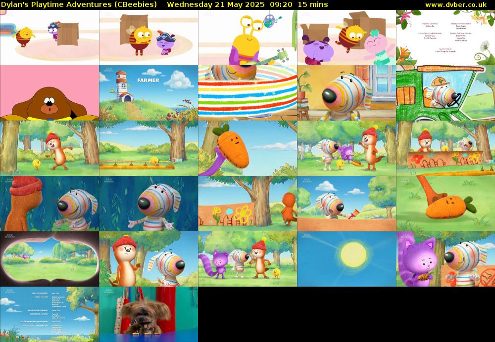 Dylan's Playtime Adventures (CBeebies) Wednesday 21 May 2025 09:20 - 09:35