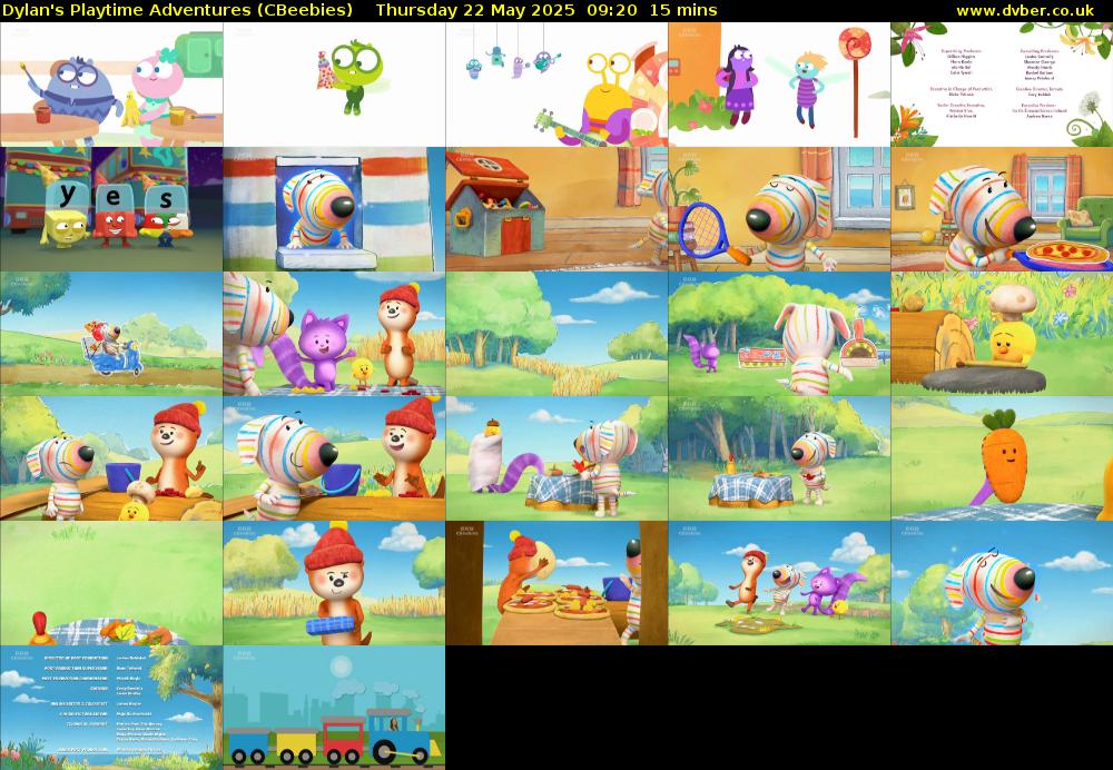 Dylan's Playtime Adventures (CBeebies) Thursday 22 May 2025 09:20 - 09:35