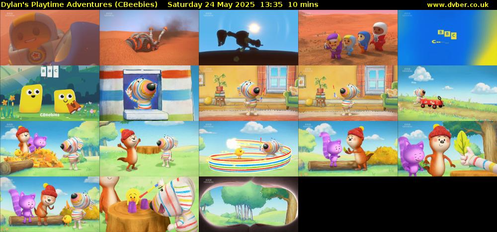 Dylan's Playtime Adventures (CBeebies) Saturday 24 May 2025 13:35 - 13:45