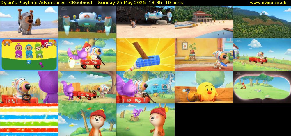 Dylan's Playtime Adventures (CBeebies) Sunday 25 May 2025 13:35 - 13:45