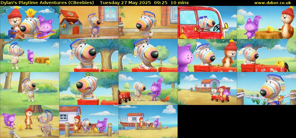 Dylan's Playtime Adventures (CBeebies) Tuesday 27 May 2025 09:25 - 09:35