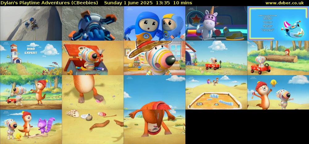 Dylan's Playtime Adventures (CBeebies) Sunday 1 June 2025 13:35 - 13:45