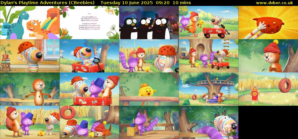 Dylan's Playtime Adventures (CBeebies) Tuesday 10 June 2025 09:20 - 09:30