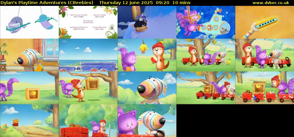 Dylan's Playtime Adventures (CBeebies) Thursday 12 June 2025 09:20 - 09:30