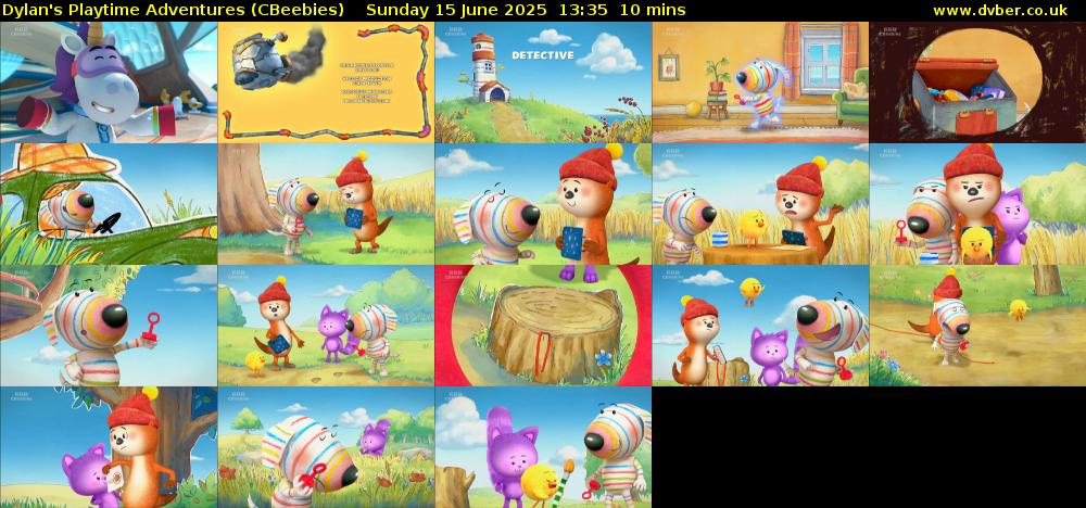 Dylan's Playtime Adventures (CBeebies) Sunday 15 June 2025 13:35 - 13:45