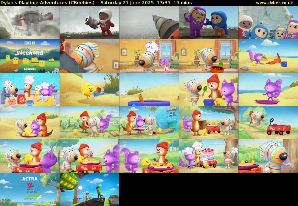 Dylan's Playtime Adventures (CBeebies) Saturday 21 June 2025 13:35 - 13:50