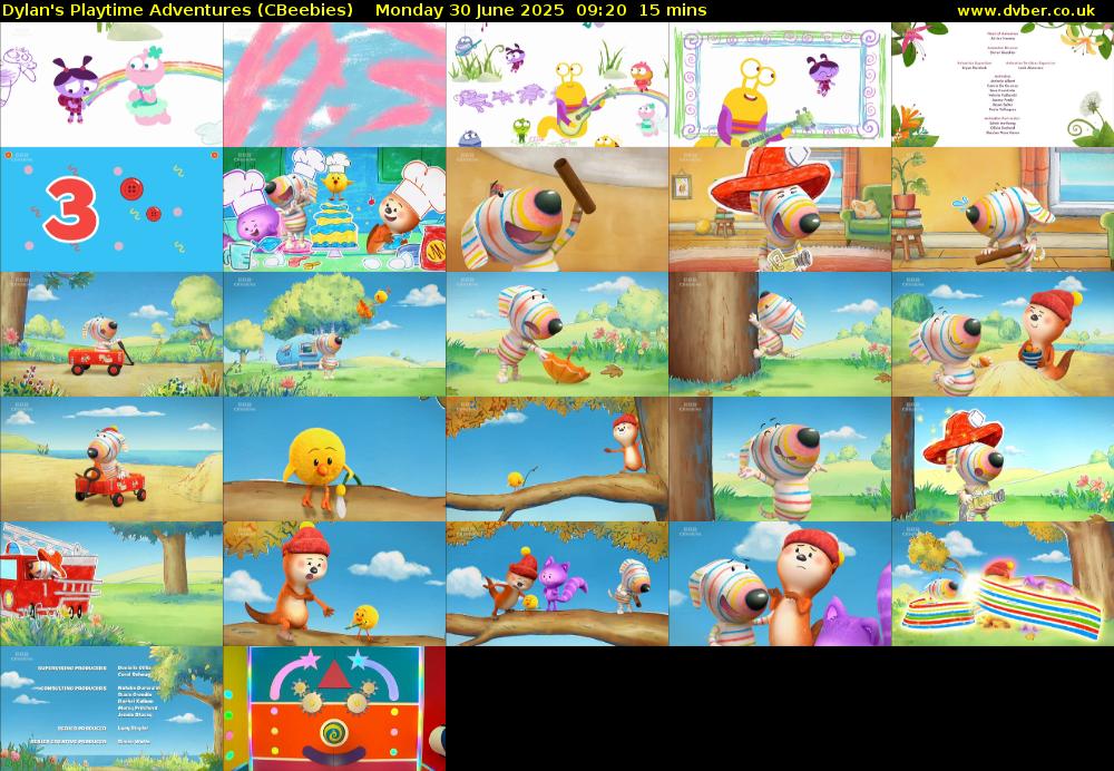 Dylan's Playtime Adventures (CBeebies) Monday 30 June 2025 09:20 - 09:35