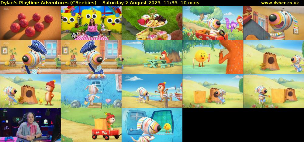 Dylan's Playtime Adventures (CBeebies) Saturday 2 August 2025 11:35 - 11:45