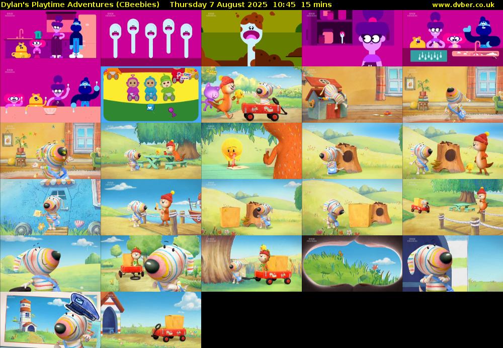 Dylan's Playtime Adventures (CBeebies) Thursday 7 August 2025 10:45 - 11:00
